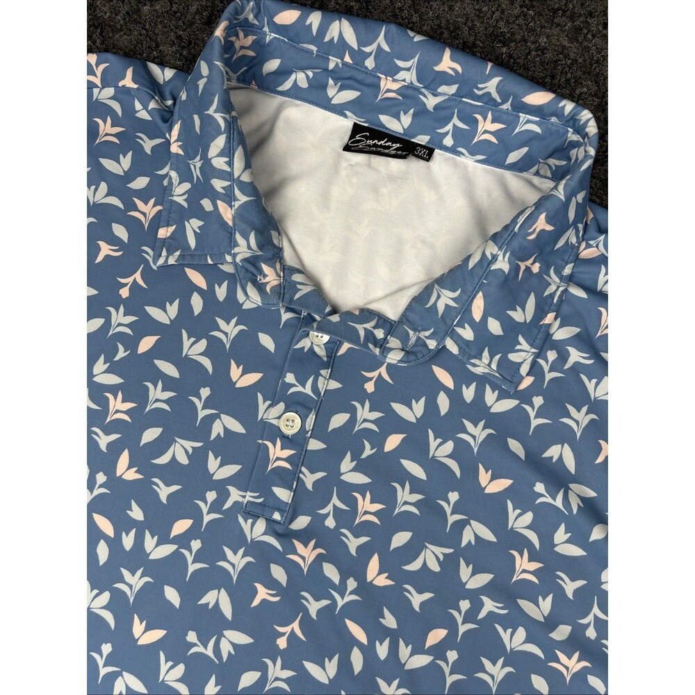 Sunday Swagger Polo Shirt Men’s 3XL AOP Floral Golf Performance